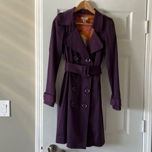 Purple trench coat